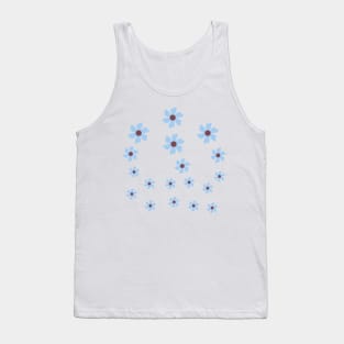 Light blue mini flower Tank Top